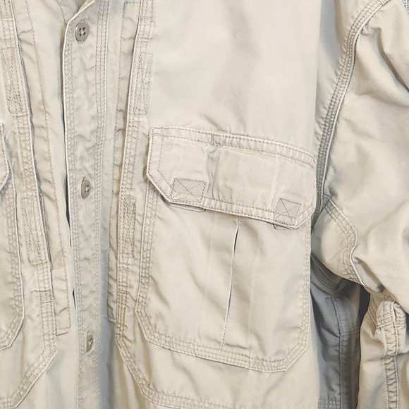 5.11 Tactical Long Sleeve Button Up Shirt Men's L Tan Utility Pocket Vented Work - Picture 2 of 7